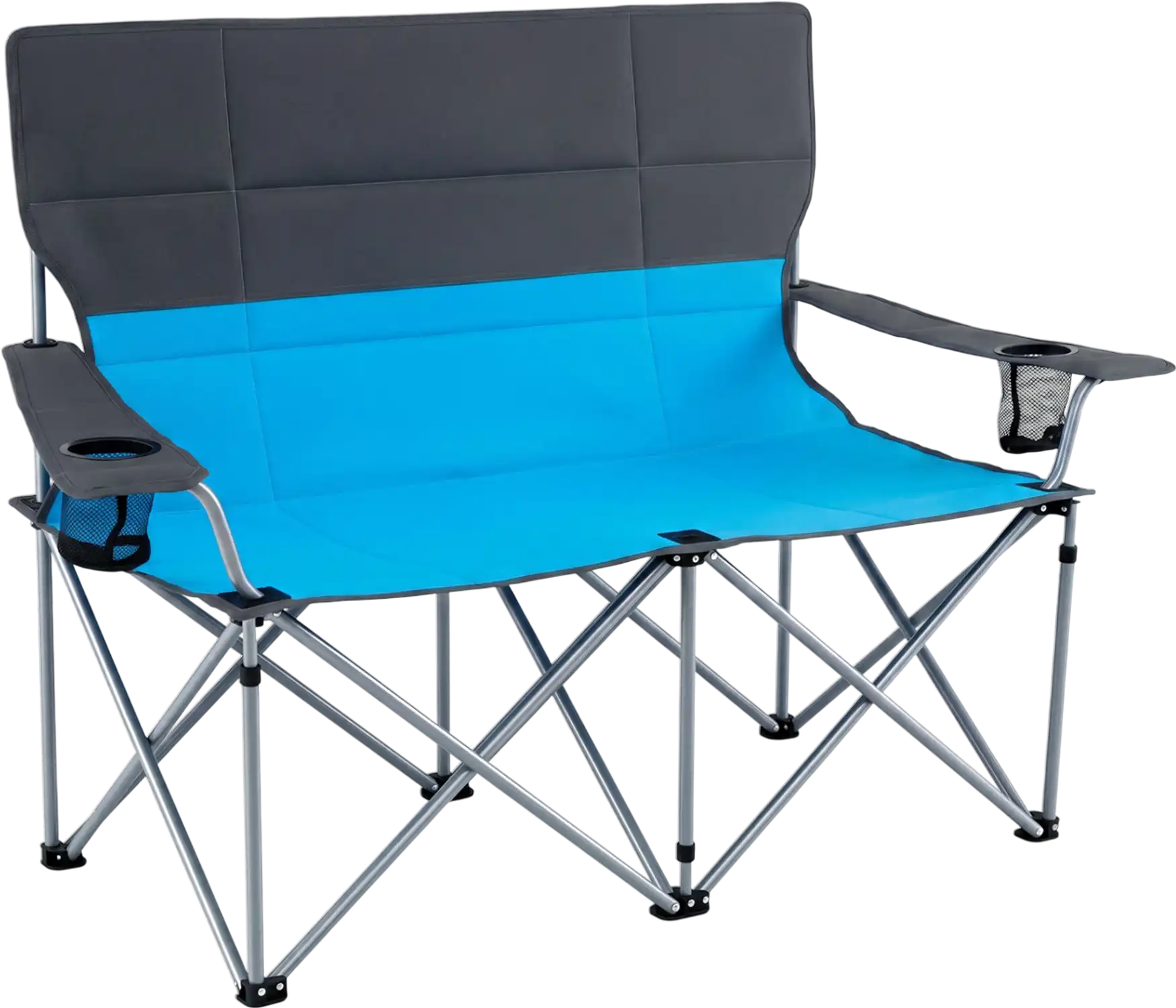 Costway Double Camping Chair w/ Carry Bag Cup Holders 68839939 New
