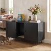 Double Cat Litter Box Enclosure for 2 Cats with Scratching Pad and Double Rooms-Black - Gallery View 1 of 11