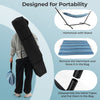 Portable double hammock set with stand, featuring adjustable height and carrying cases for easy transport and setup.