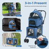 Lightweight blue pet carrier with convenient carry strap, designed for easy transport and travel with your pets.