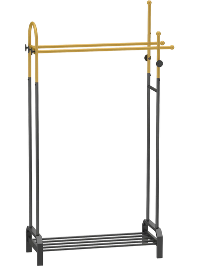 Costway Double Rod Garment Rack Wardrobe 67542373 New