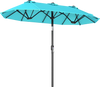Double-Sided Patio Umbrella with Push Button Tilt Crank Handle - Gallery View 1 of 11