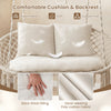 Double Swing Chair with Cushions Macrame Hanging Hammock Chair for Indoor and Outdoor Use - Gallery View 6 of 10