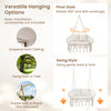 Double Swing Chair with Cushions Macrame Hanging Hammock Chair for Indoor and Outdoor Use - Gallery View 8 of 10