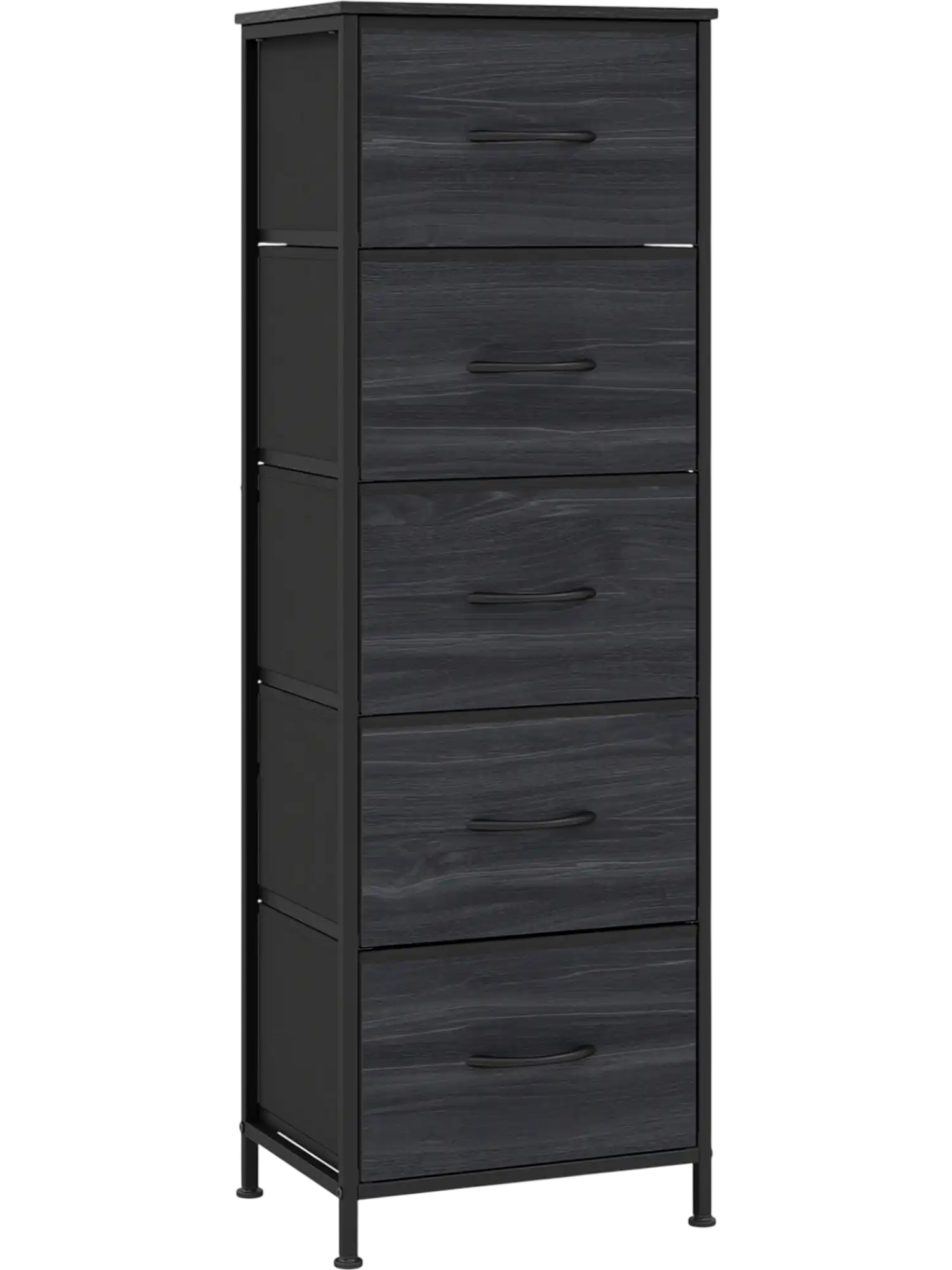 Costway 5-Drawer Fabric Dresser Nightstand Bedroom Storage 45461943 New