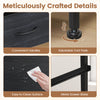 Dresser nightstand features five roomy fabric drawers, convenient handles, and adjustable foot pads for stability.