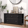 Dresser Storage Tower with 5 Foldable Cloth Storage Cubes-Black - Gallery View 1 of 10