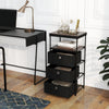Dresser with 3/4 Drawers Fabric Storage Tower with Wood Top and Metal Frame-M - Gallery View 1 of 11