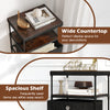 Dresser with a wide countertop and spacious shelf, featuring 3/4 fabric drawers and a sturdy metal frame for versatile.