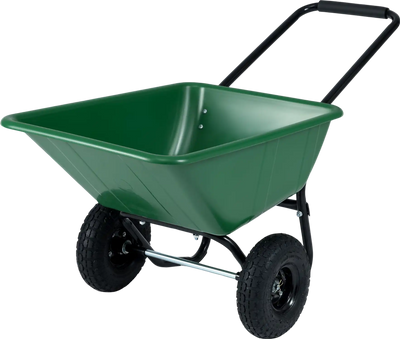 Costway Dual-Wheel Wheelbarrow Garden Utility Cart Pneumatic Tires 18639574 New
