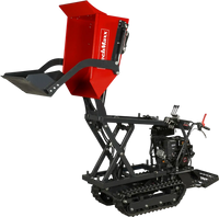 1100lbs Capacity E-Start 10HP 302cc Gas Engine Tracked Dumper Hydraulic Tipping and Lifting with Front Shovel ,  D50HTFL