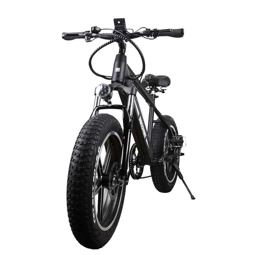 Glarewheel EB-X7 Fat Tire Electric Bicycle 6 Speed 20" 350W 20 MPH 30 Mile 48V 8Ah Black New