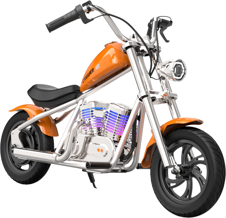 Hyper Gogo Cruiser 12 Plus Electric Kids Motorcycle App Control and Bluetooth Speaker 21.9V 160W 10 MPH 7.5 Mile Range EL-MB03C New