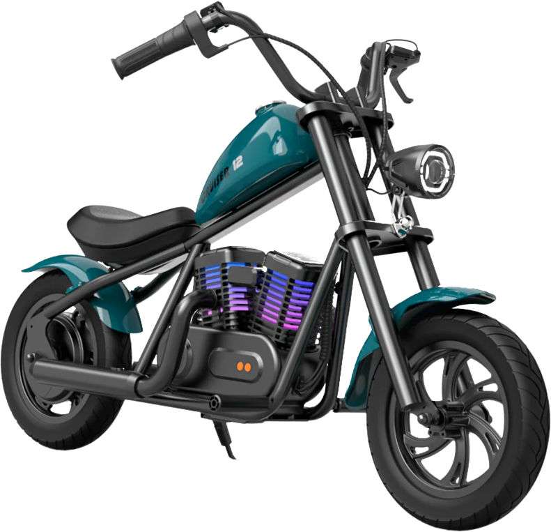 Hyper Gogo Cruiser 12 Plus Electric Kids Motorcycle Bluetooth Speaker 21.9V 160W 10 MPH 7.5 Mile Range EL-MB03P New