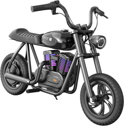 Hyper Gogo Pioneer 12 Plus Electric Kids Motorcycle Bluetooth Speaker 21.9V 160W 10 MPH 7.5 Miles EL-MB05P New