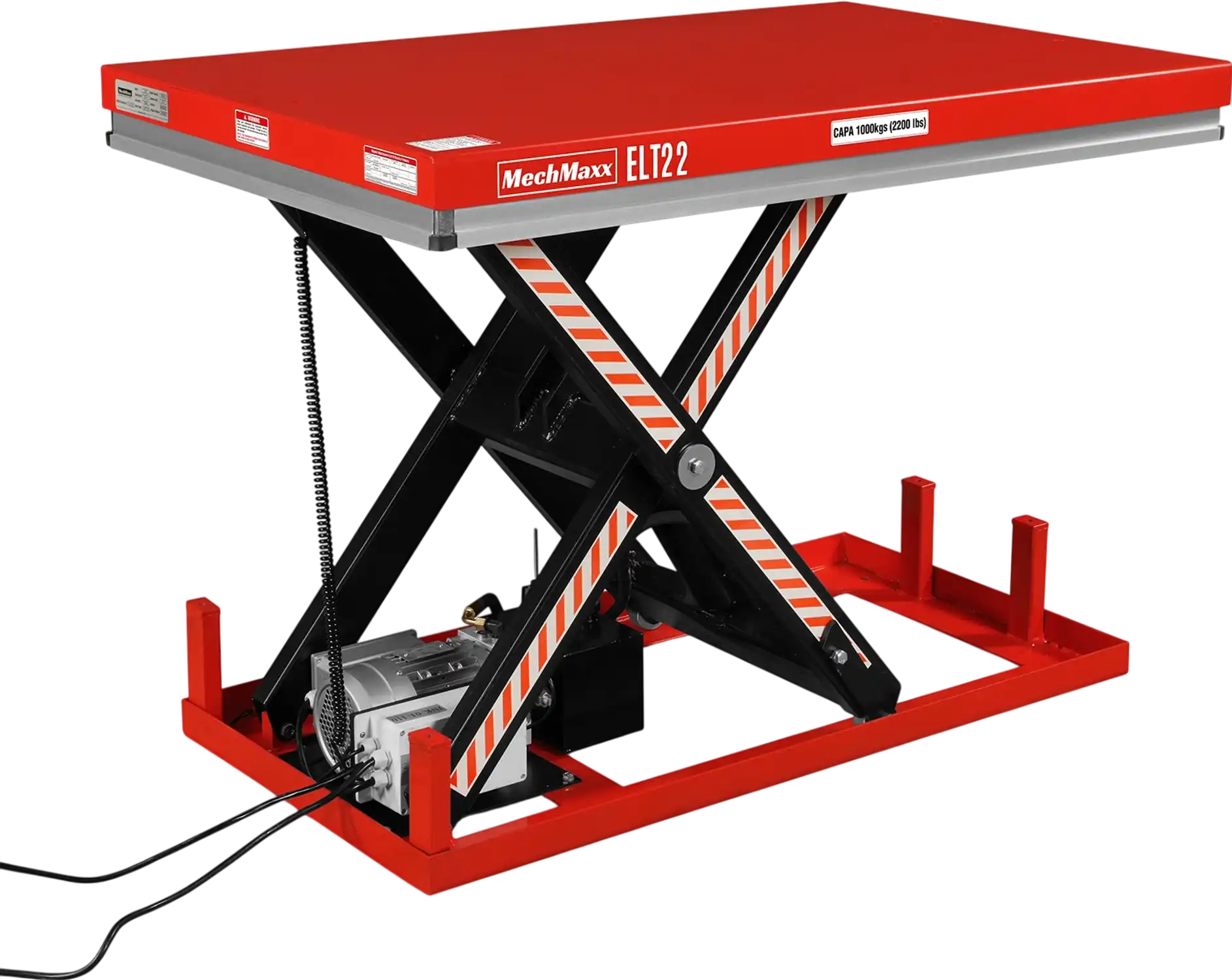 MechMaxx ELT22 Lift Table 2200 lbs Capacity Electric Hydraulic 51.2