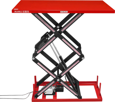 MechMaxx ELTD22L Lift Table 2200 lbs Capacity Stationary Powered Hydraulic Double Scissor 86.6