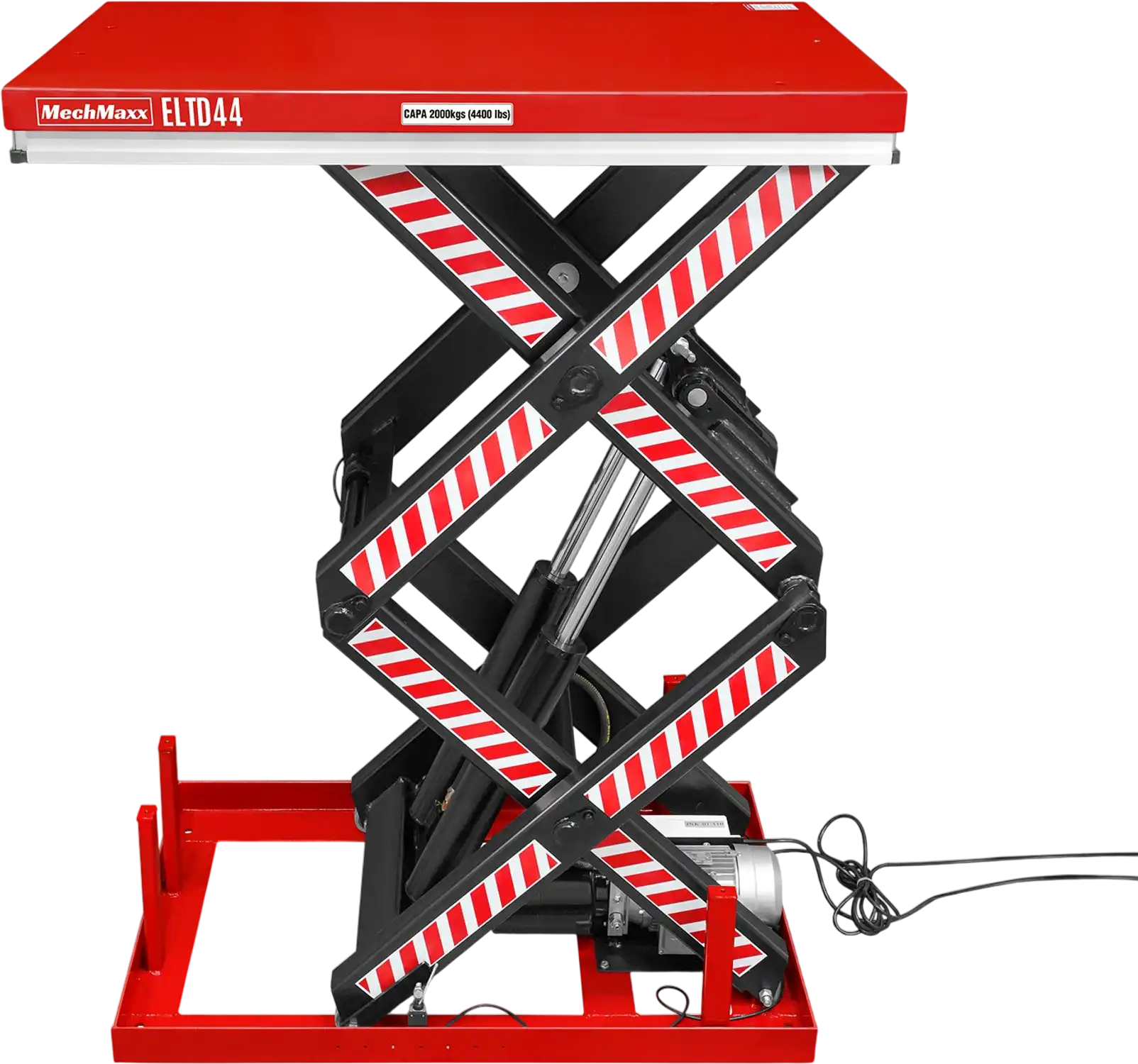 MechMaxx ELTD44 Lift Table 4400 lbs Capacity Stationary Electric Hydraulic Double Scissor 51.2