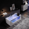Empava Bathtub 59" Modern Alcove Whirlpool with LED Lights and Center Drain Rectangular New