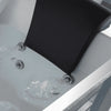 Empava Bathtub 59" Modern Alcove Whirlpool with LED Lights and Center Drain Rectangular New