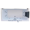 Empava Bathtub 59" Modern Alcove Whirlpool with LED Lights and Center Drain Rectangular New