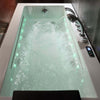 Empava Bathtub 67" Alcove Whirlpool Inline Heater with LED Lights and Left Drain Rectangular New