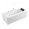 Empava Bathtub 67" Alcove Whirlpool Inline Heater with LED Lights and Left Drain Rectangular New