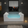 Empava Bathtub 71" Massage Whirlpool Inline Heater 2-Person with Dual Glass New