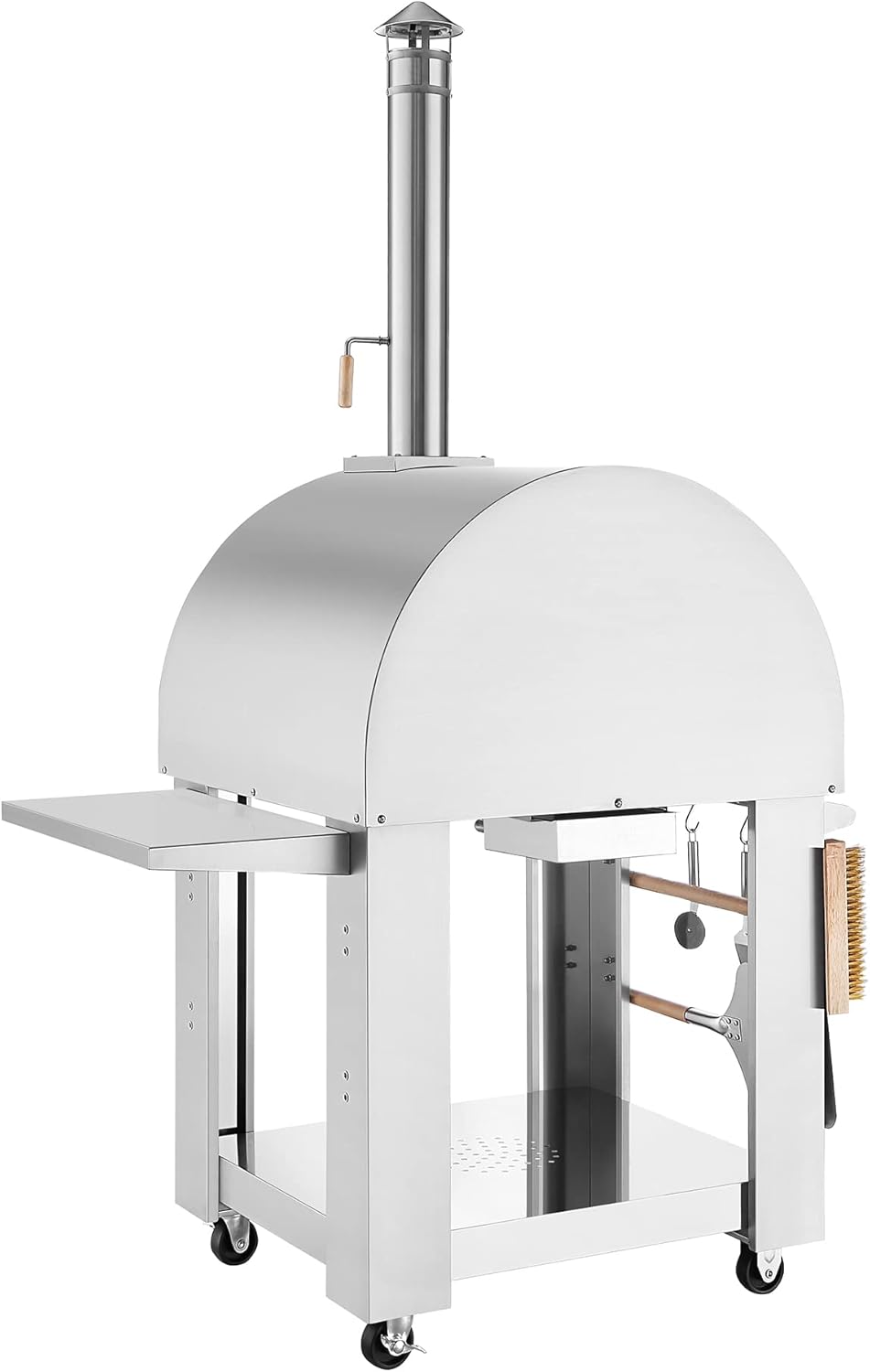 Empava Pizza Oven 33" Outdoor Wood Fired with Side Panel Table Stainless Steel New