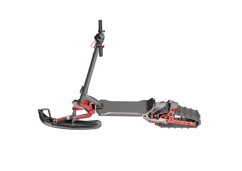 Glarewheel ES-S15 All Terrain Folding Electric Scooter with Ski Convert Kit 30 Mile Range 28 MPH 600W 48V 12.5Ah New