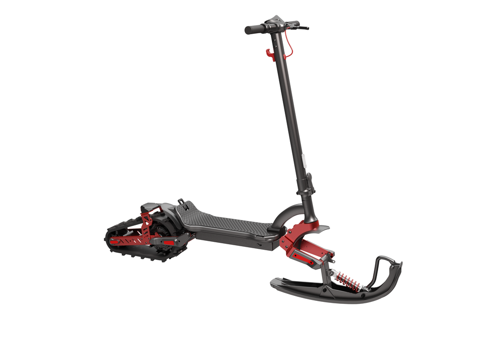 Glarewheel ES-S15 All Terrain Folding Electric Scooter with Ski Convert Kit 30 Mile Range 28 MPH 600W 48V 12.5Ah New