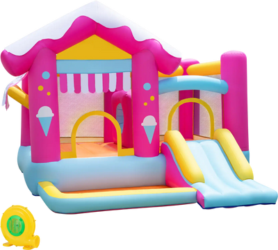 Costway 5-in-1 Inflatable Bounce House with Tunnel & 610W Blower 31804227 New