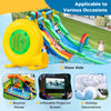 610W bounce house blower with handle, designed for quick inflation of inflatables like water slides and holiday.