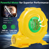 Portable 780W bounce house blower with a powerful motor, 1300 CFM airflow, and safety features for quick inflation.