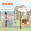 Vevor Wooden Swing Set 10-in-1 with Slide Fort Rock Wall and Sandbox New