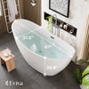 Eviva Bella 67" Bathtub Free-Standing Overflow Center Drain Acrylic Glossy White New