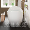 Eviva Bella 67" Bathtub Free-Standing Overflow Center Drain Acrylic Glossy White New