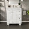 Eviva Happy 28" Bathroom Vanity Single Sink Undermount Carrara Quartz Countertop New