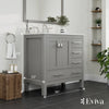 Eviva Aberdeen 36" Bathroom Vanity Single Sink Undermount Carrara Quartz Countertop New