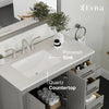 Eviva Aberdeen 36" Bathroom Vanity Single Sink Undermount Carrara Quartz Countertop New