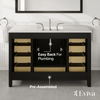 Eviva Aberdeen 48" Bathroom Vanity Single Sink Undermount Carrara Quartz Countertop New