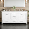 Eviva Aberdeen 72" Bathroom Vanity Double Sinks Undermount Carrara Quartz Countertop New