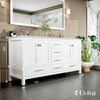 Eviva Aberdeen 72" Bathroom Vanity Double Sinks Undermount Carrara Quartz Countertop New