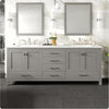 Eviva Aberdeen 84" Bathroom Vanity Double Sinks Undermount Carrara Quartz Countertop New