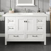 Eviva Britney 48" Bathroom Vanity Single Sink Undermount Carrara Quartz Countertop White New