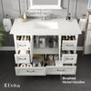 Eviva Britney 48" Bathroom Vanity Single Sink Undermount Carrara Quartz Countertop White New