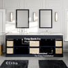 Eviva Epic 84" Bathroom Vanity Double Sinks Undermount Carrara Quartz Countertop New