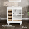 Eviva Acclaim 28" Bathroom Vanity Single Sink Undermount Carrara Quartz Countertop New