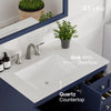 Eviva Acclaim 30" Bathroom Vanity Single Sink Undermount Carrara Quartz Countertop New