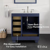 Eviva Acclaim 30" Bathroom Vanity Single Sink Undermount Carrara Quartz Countertop New